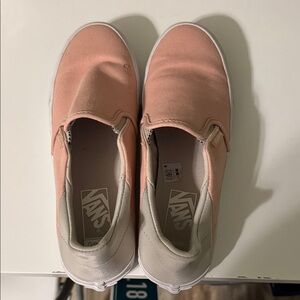 Vans Blush Pink Slip-On Shoes women’s size 8